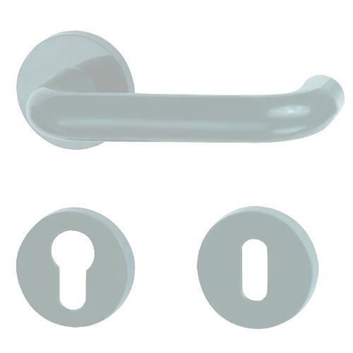 Пластмасова дръжка за врата с етикети бяла