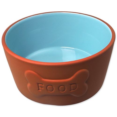 DOG FANTASY керамична тухлена купа със синя глазура FOOD 16,5 x 8 cm 750 ml