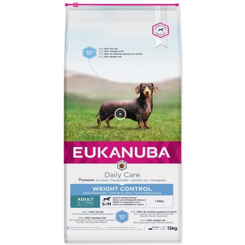 EUKANUBA Daily Care Adult Small & Medium Breed Контрол на теглото 15 кг