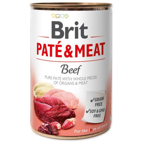 BRIT Пате и месо от говеждо месо 400 г
