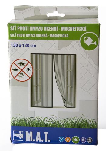 Прозоречна мрежа против насекоми 150x130cm магнитна