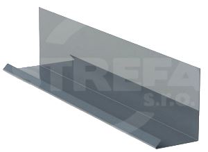 Кант за стена в комбинация с покриваща лента RŠ 250, Prefalz smooth, Anthracite P.10 RAL 7016