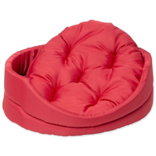 Легло за кучета DOG FANTASY овално с възглавница червено 54 см 1 бр.