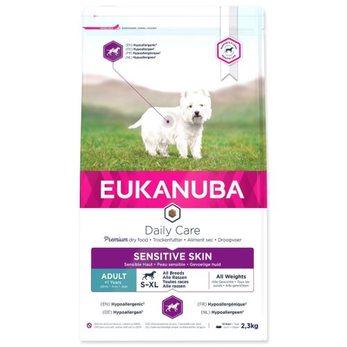 EUKANUBA Ежедневна грижа за чувствителна кожа 2,3 кг