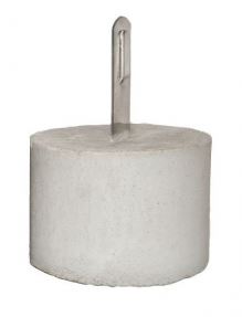 Опорна бетонна/неръждаема стоманена дръжка, диаметър 105 мм (тел 6-8 мм)