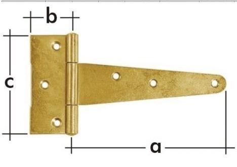 Триъгълник на пантата ZT150DMX, 150x35x80x2,0mm поцинкована / пакет 1 бр.