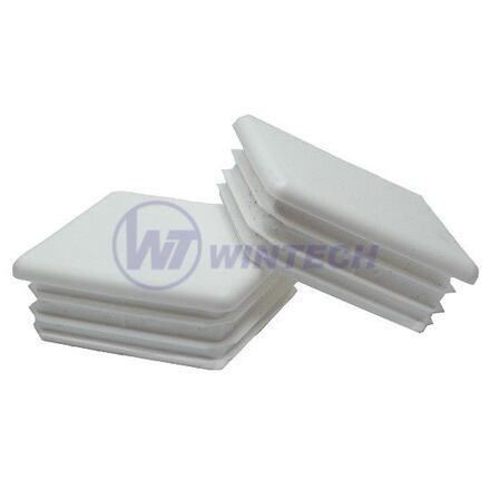 Стоманени тапи квадратни 60x60mm, бели / опаковка от 50 бр.